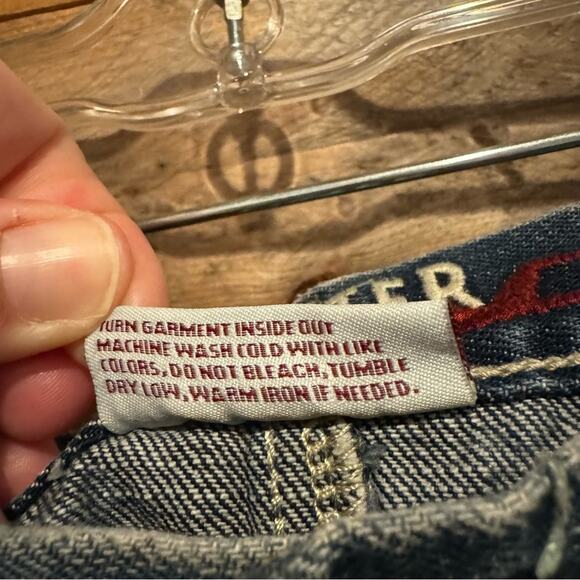 Hollister Y2K Retro 2000's Micro Mini Vintage Denim Skirt 7 Skater Fairy Grunge - Picture 16 of 16